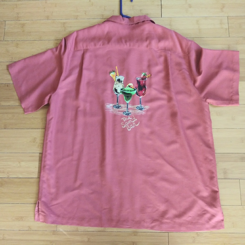 Caribbean Embroidered The Sand Bar XL Hawaiian